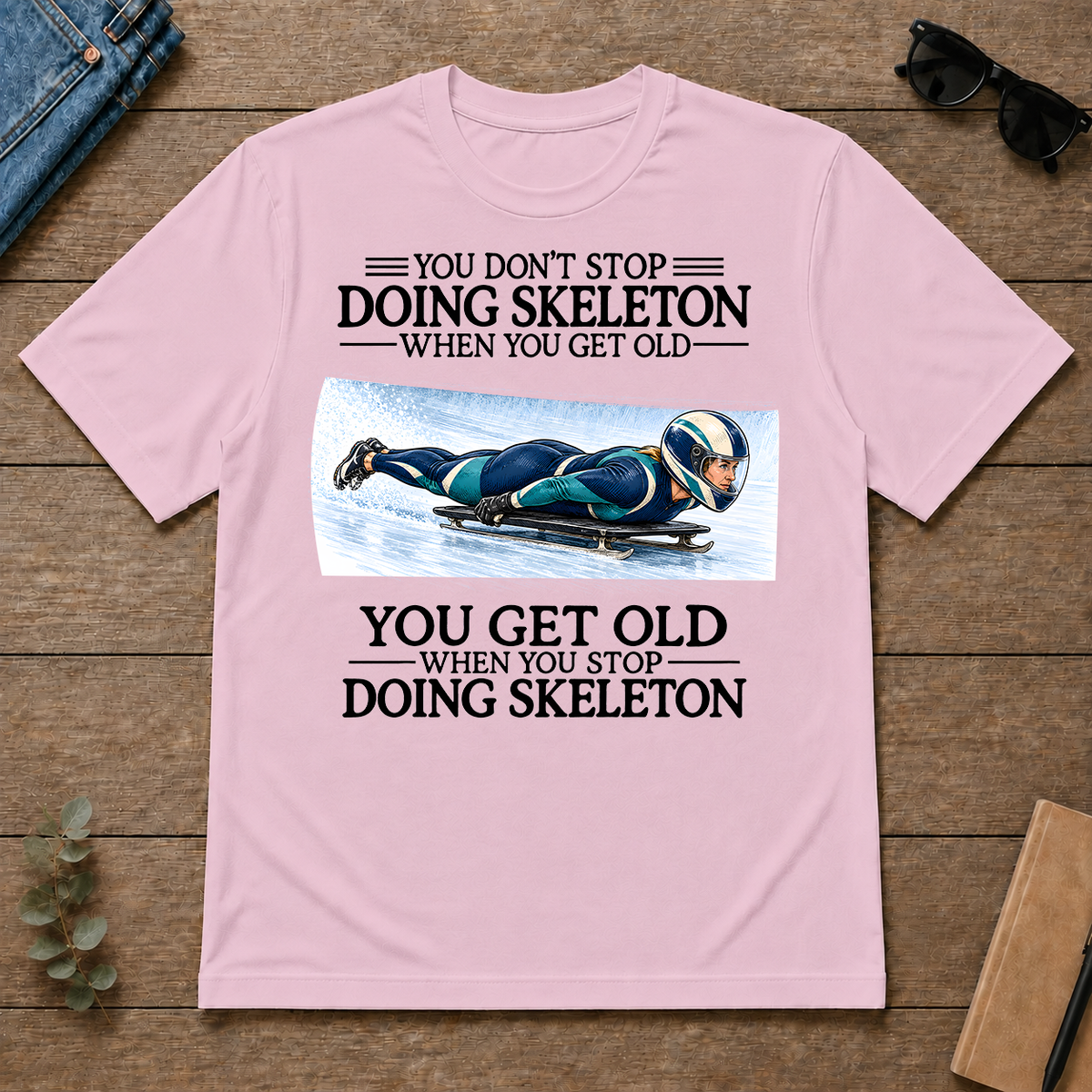 Don't Stop Doing Skeleton Woman - light-pink - TS2D-LightPink