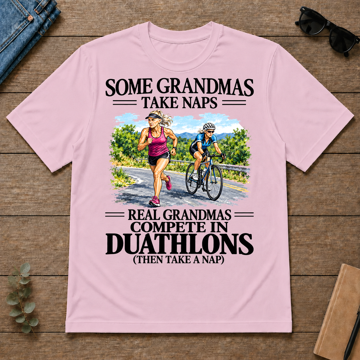 Real Grandmas Compete In Duathlons - light-pink - TS2D-LightPink