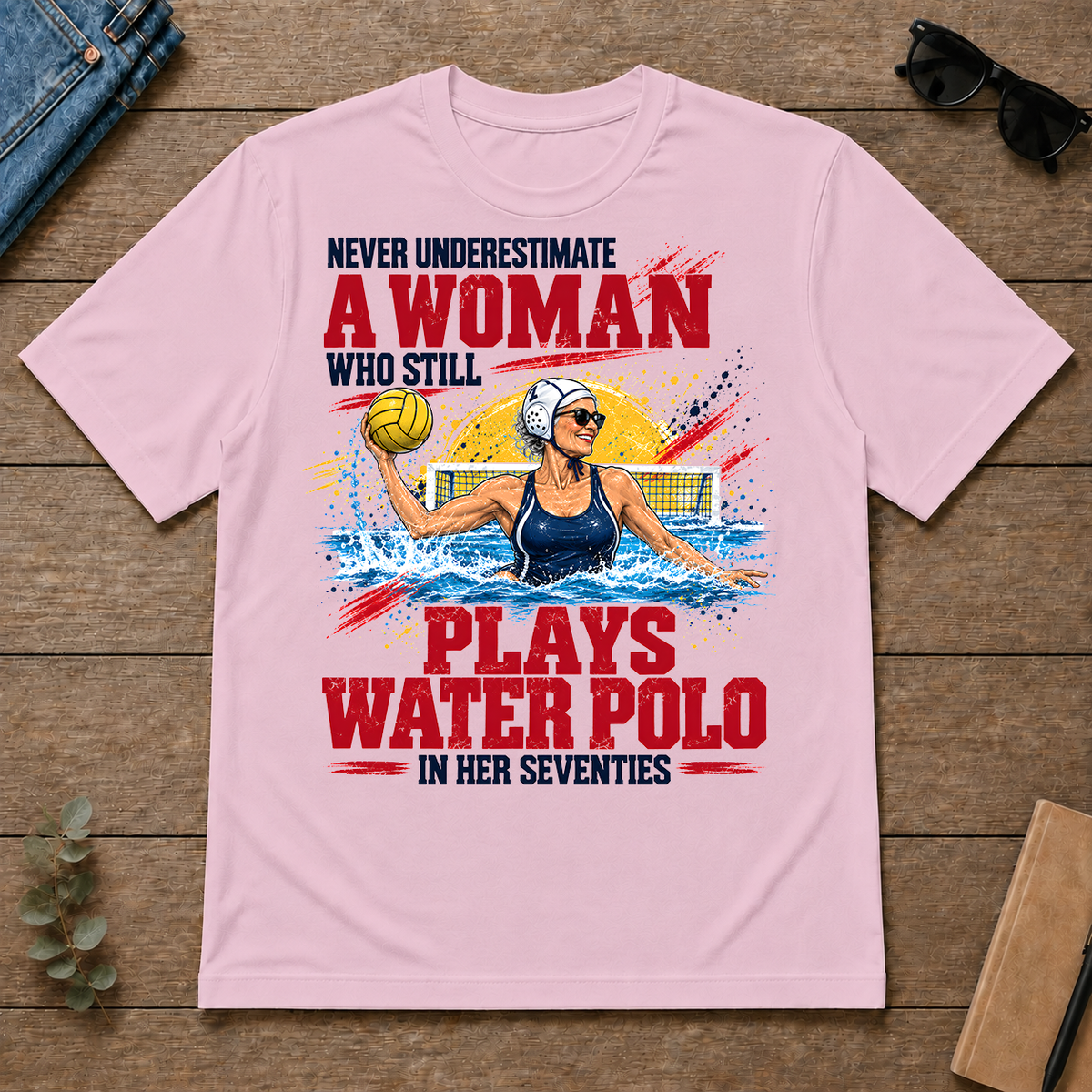 A Woman Still Plays Water Polo In Her 70s - light-pink - TS2D-LightPink