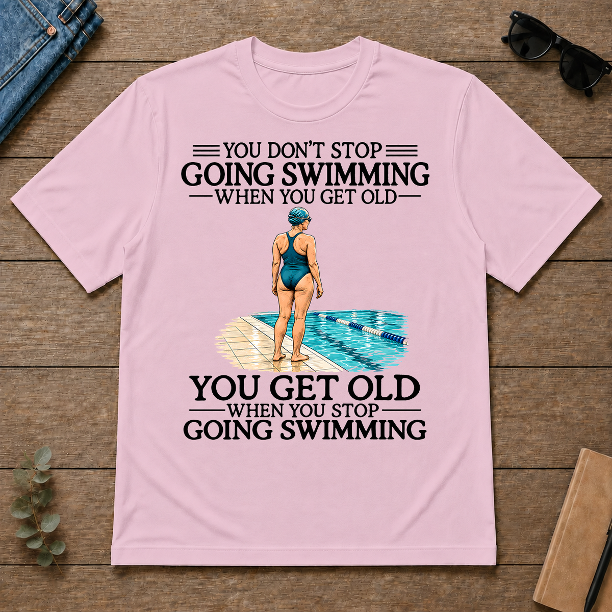 Don't Stop Going Swimming Woman - light-pink - TS2D-LightPink