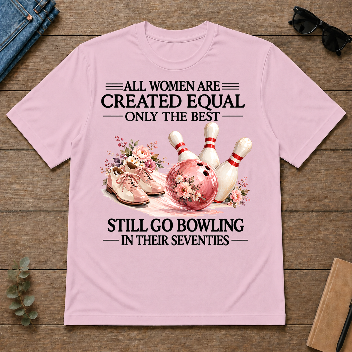 Still Go Bowling In 70s - light-pink - TS2D-LightPink