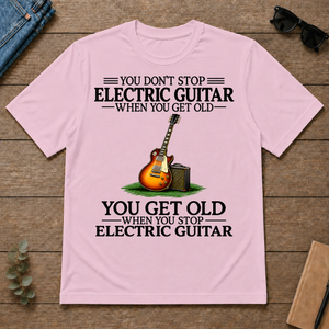 Don't Stop Playing Electric Guitar Vintage Art - light-pink - TS2D-LightPink