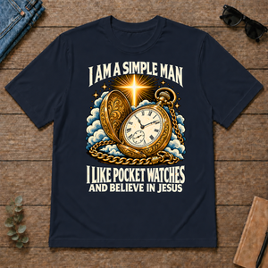 I Like Pocket Watches & Believe In Jesus - navy - TS2D-Navy