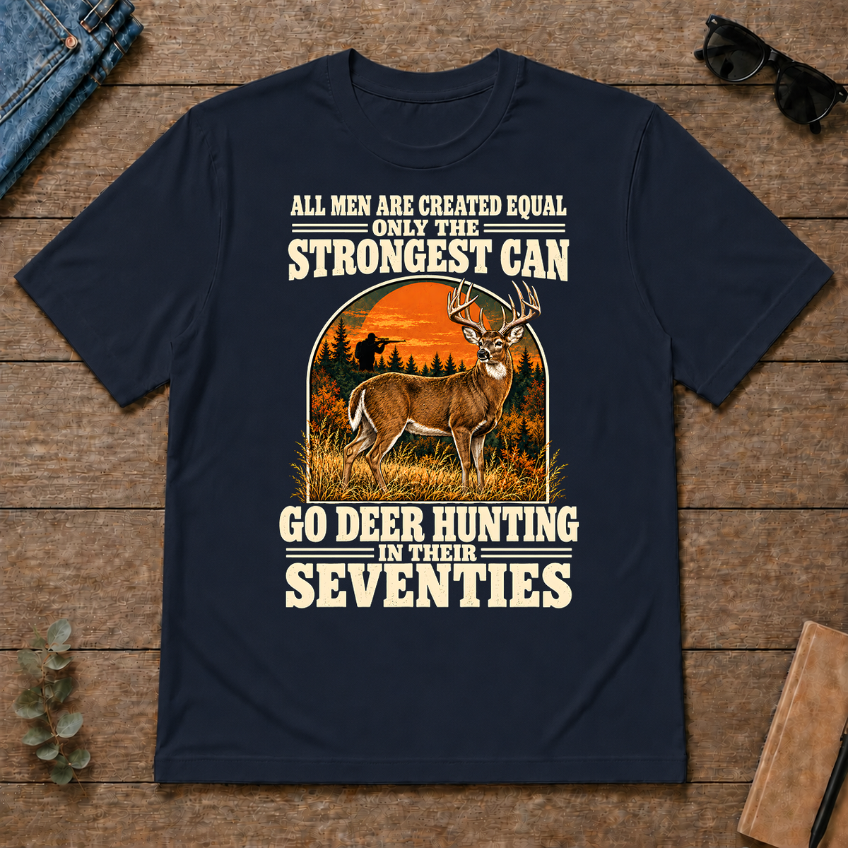 Deer Hunting Seventies Vintage - navy - TS2D-Navy