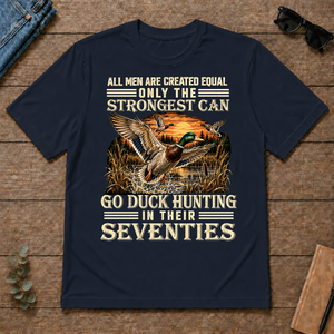Vintage Duck Hunting Strongest Man In Seventies_ - navy - TS2D-Navy