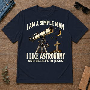 I Am Simple Man I Like Astronomy - navy - TS2D-Navy