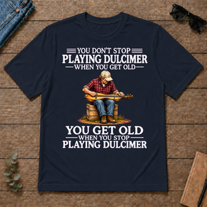 Old Man Don't Stop Playing Playing Dulicimer - navy - TS2D-Navy