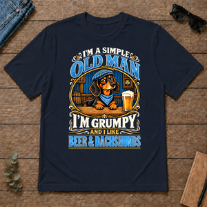 Funny I Like Beer & Dachshunds - navy - TS2D-Navy