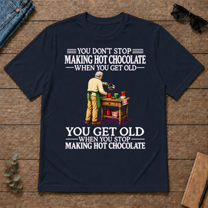 Old Man Don't Stop Making Hot Chocolate - navy - TS2D-Navy