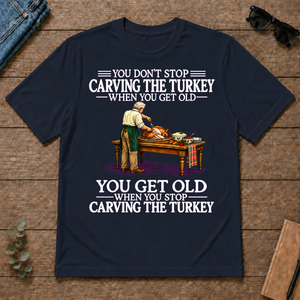 Old Man Don't Stop Carving the Turkey - navy - TS2D-Navy