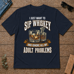 Vintage Black I Just Want To Sip Whiskey - navy - TS2D-Navy