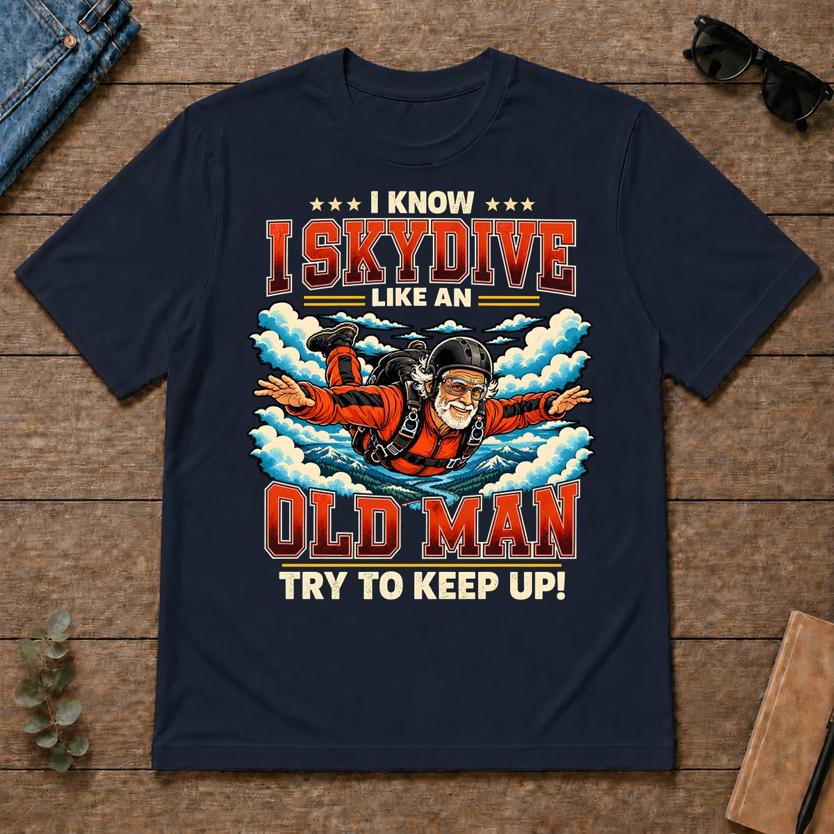 I Know I Skydive Like An Old Man - navy - TS2D-Navy