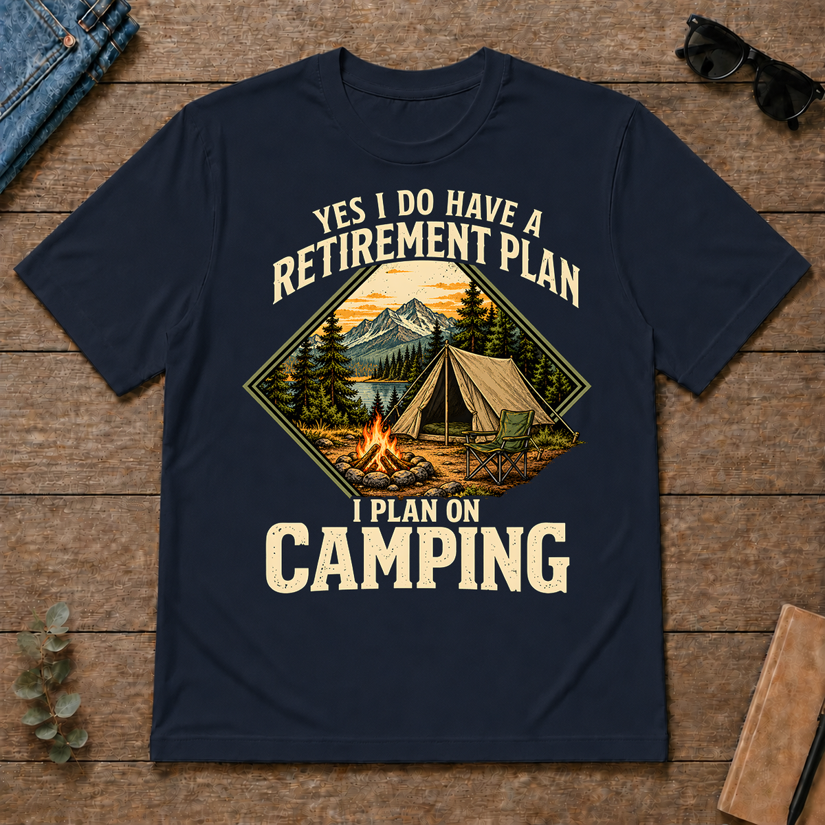 I Plan On Camping - navy - TS2D-Navy