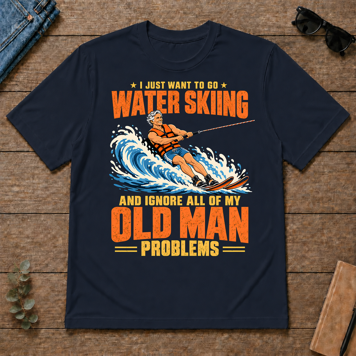 I Just Want To Go Water Skiing - navy - TS2D-Navy