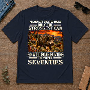 Wild Boar Hunting Strongest Man In Seventies - navy - TS2D-Navy