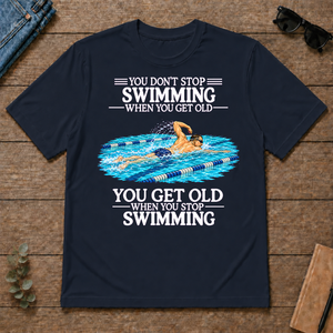 Old Man Don't Stop Swimming - navy - TS2D-Navy