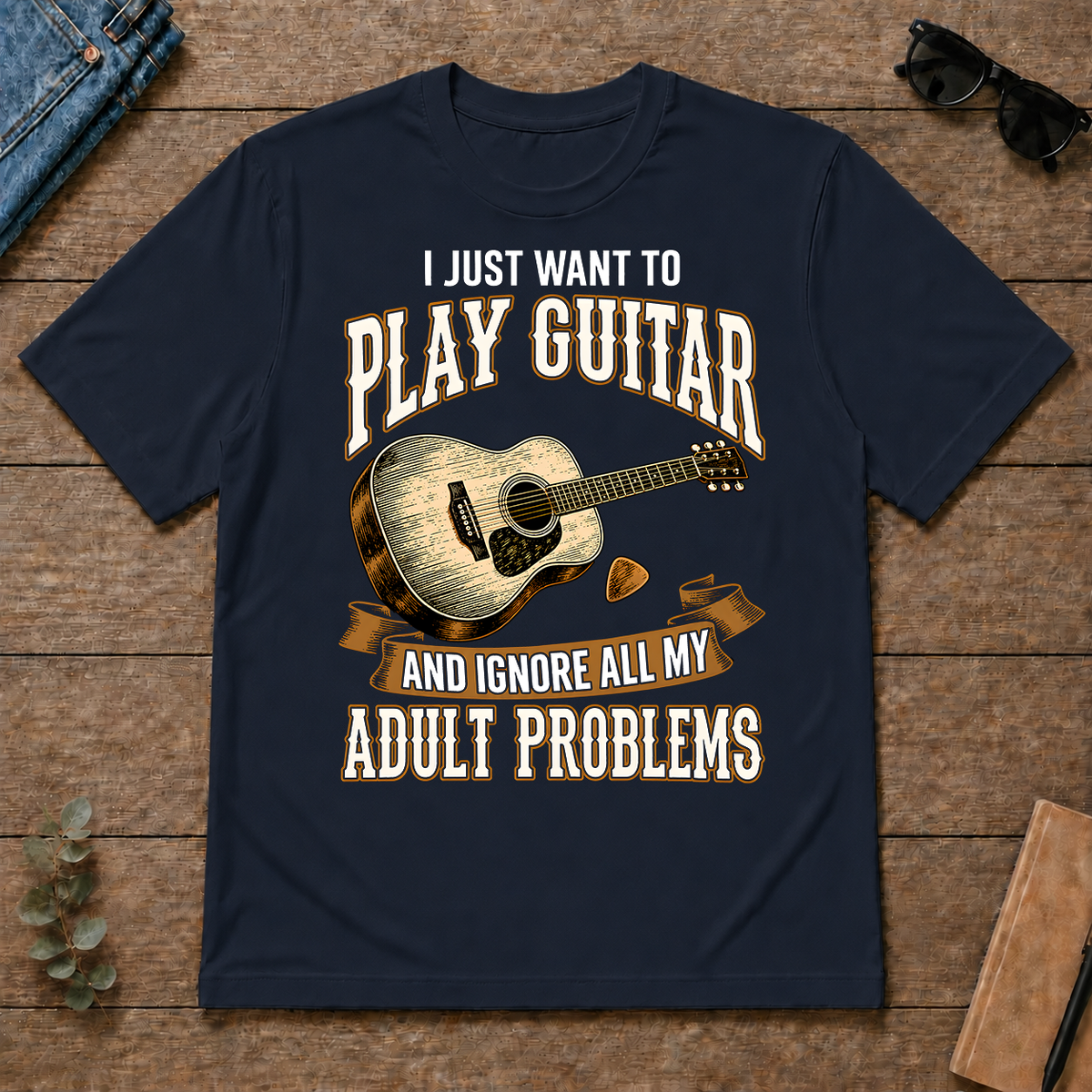 Vintage I Just Want To Play Guitar - navy - TS2D-Navy