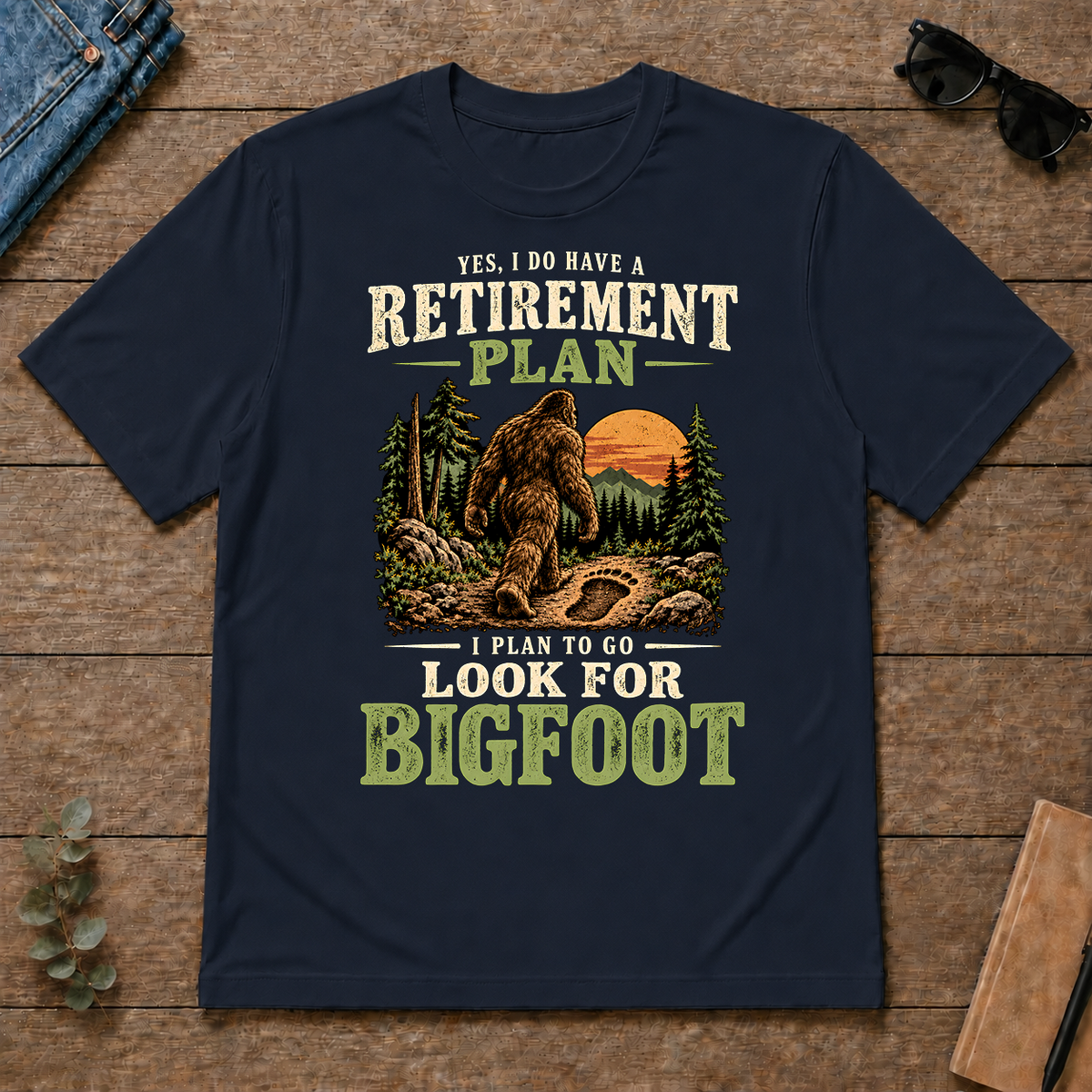 I Plan To Go Look For Bigfoot - navy - TS2D-Navy