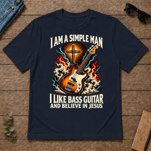 I Like Bass Guitar & Believe In Jesus - navy - TS2D-Navy