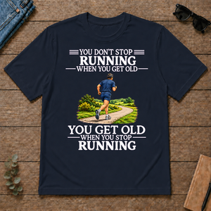 Old Man Don't Stop Running - navy - TS2D-Navy