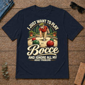 I Just Want To Play Bocce & Ignore All Adult Problems - navy - TS2D-Navy