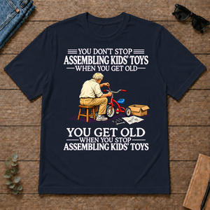 Old Man Don't Stop Assembling Kids Toys - navy - TS2D-Navy