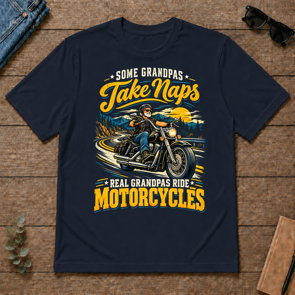 Grandpas Ride Motorcycles - navy - TS2D-Navy