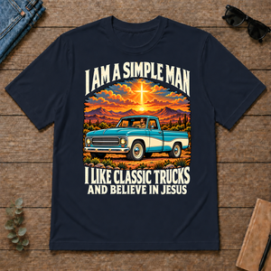 I Like Classic Trucks & Believe In Jesus - navy - TS2D-Navy
