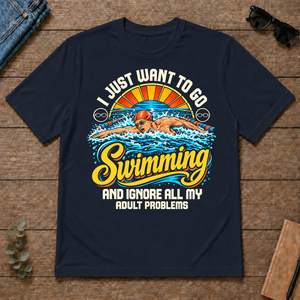 I Just Want To Go Swimming & Ignore All Adult Problems - navy - TS2D-Navy