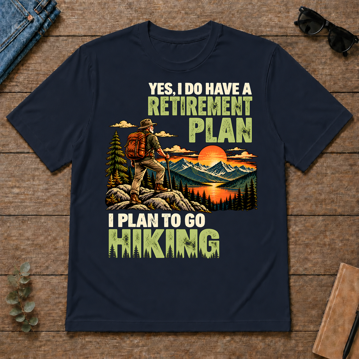 I Plan To Go Hiking - navy - TS2D-Navy