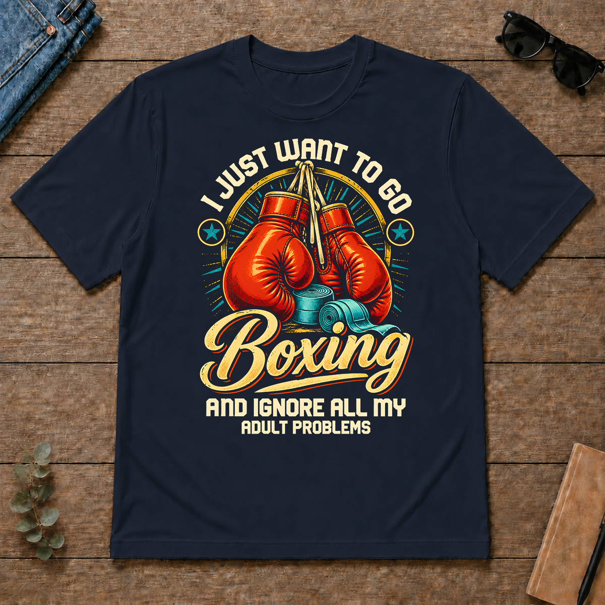I Just Want To Go Boxing & Ignore All Adult Problems - navy - TS2D-Navy