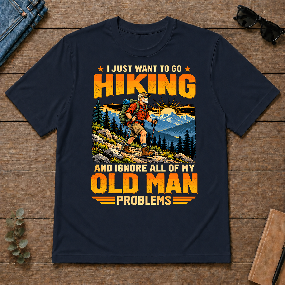 I Just Want To Go Hiking - navy - TS2D-Navy