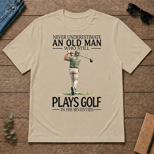 An Old Man Who Still Plays Golf In His Seventies - sand - TS2D-Sand