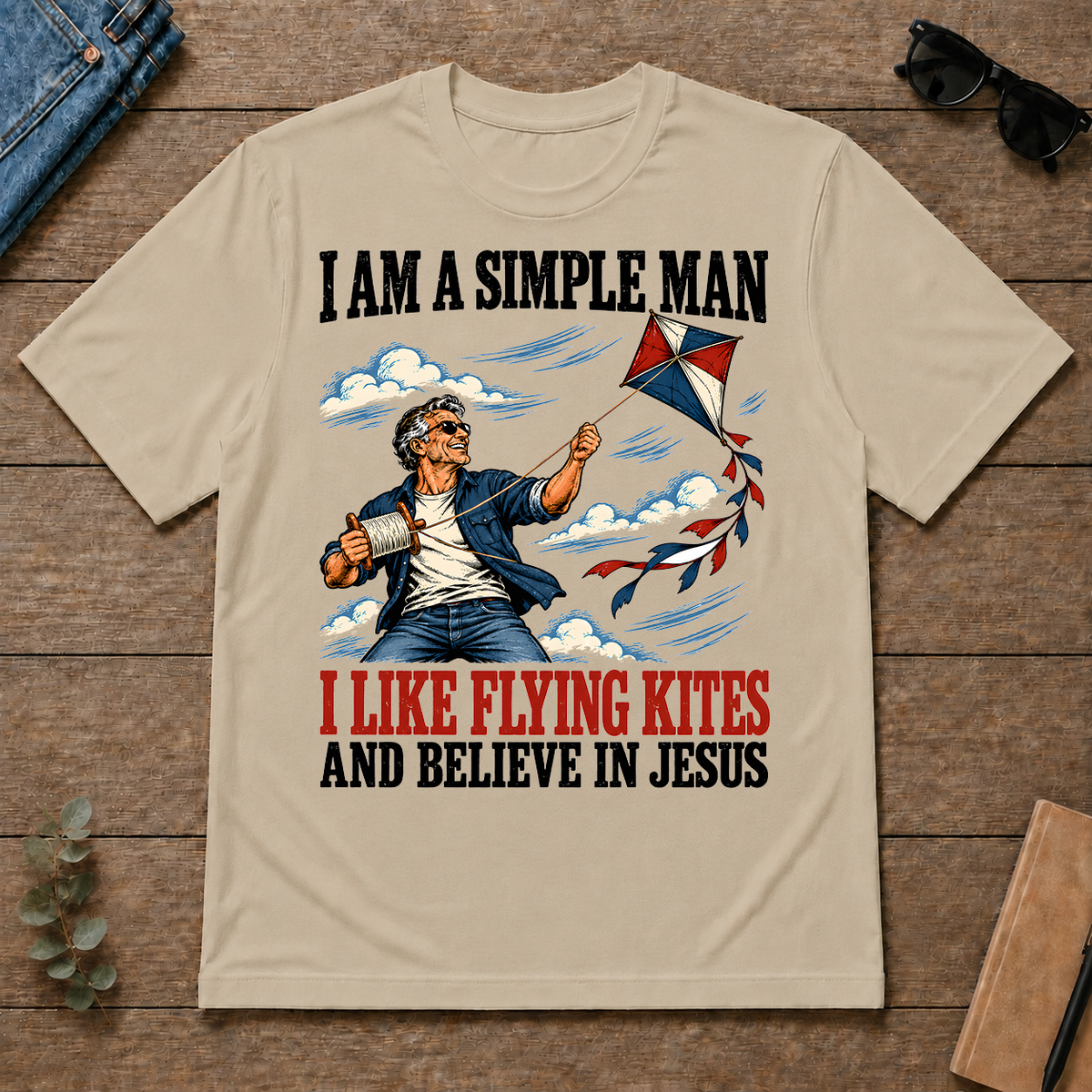 I Like Flying Kites And Believe In Jesus - sand - TS2D-Sand