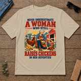 Never Underestimate A Woman Still Raises Chickens In Her 70s - sand - TS2D-Sand