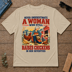 Never Underestimate A Woman Still Raises Chickens In Her 70s - sand - TS2D-Sand