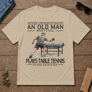 An Old Man Who Still Plays Table Tennis In His Eighties - sand - TS2D-Sand