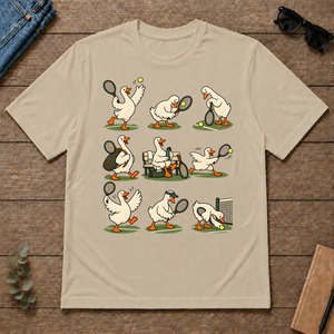 Funny Ducks Playing Tennis - sand - TS2D-Sand