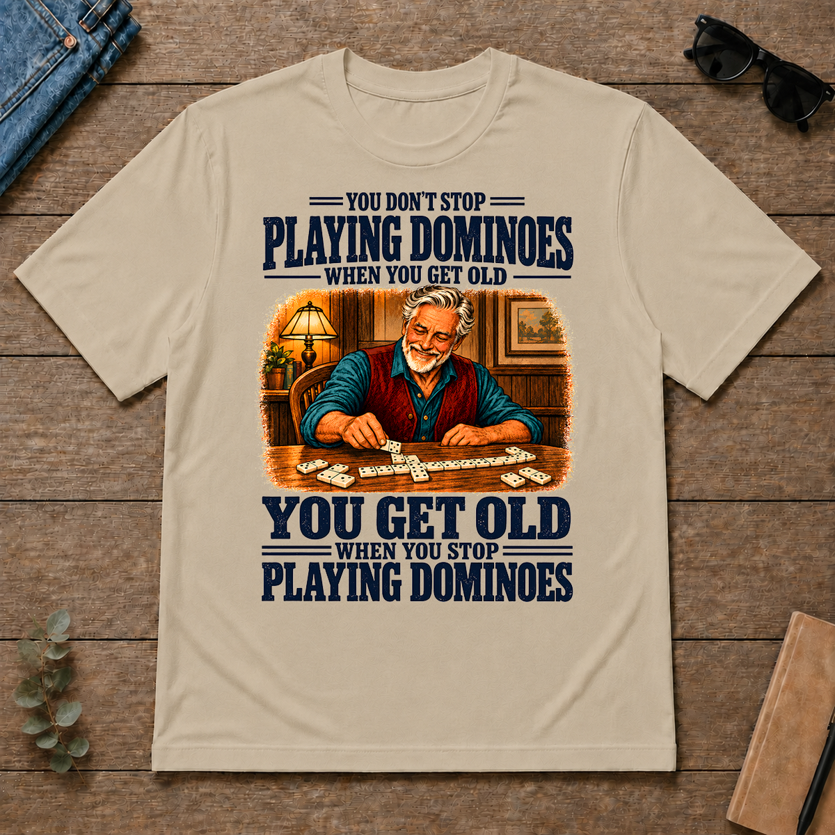 You Get Old When You Stop Playing Dominoes - sand - TS2D-Sand