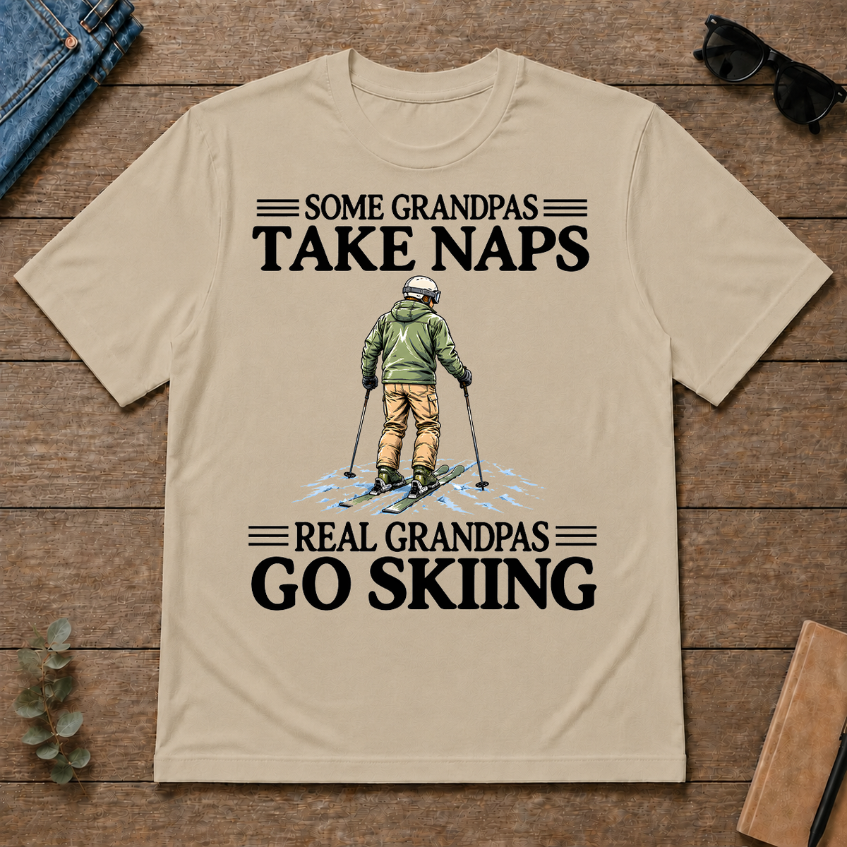 Real Grandpas Go Skiing Vintage - sand - TS2D-Sand