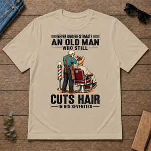 An Old Man Still Cuts Hair In His 70s - sand - TS2D-Sand
