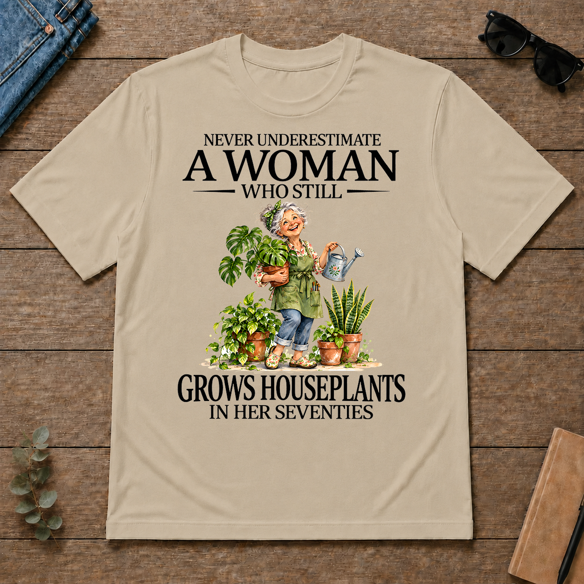 Funny A Woman Still Grows Houseplants In Her Seventies - sand - TS2D-Sand