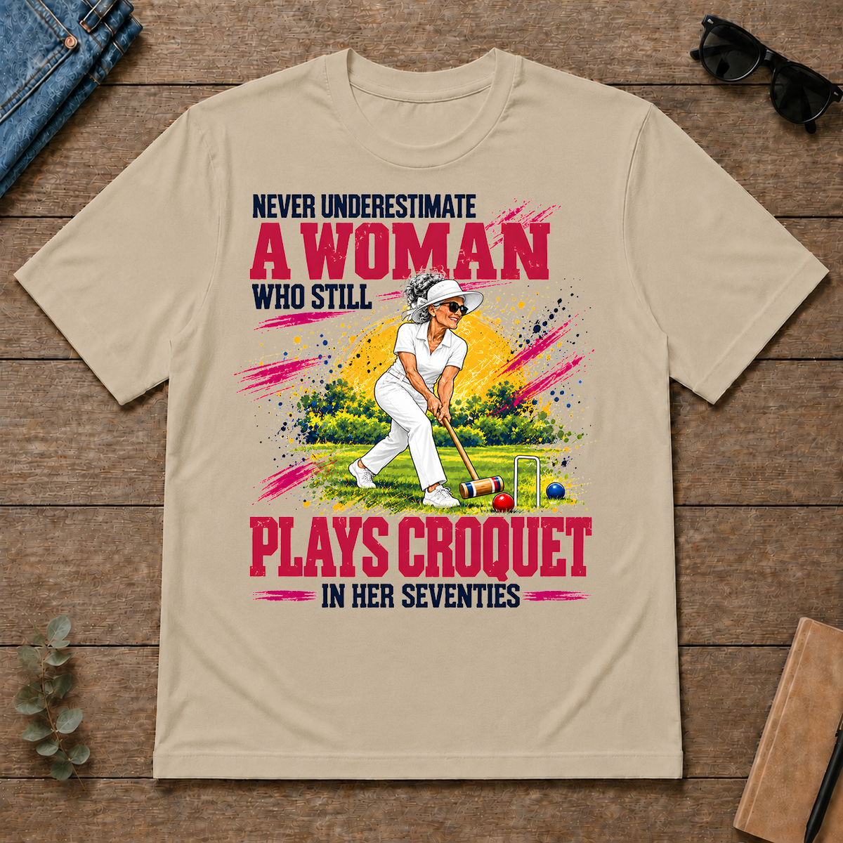 A Woman Still Plays Croquet In Her 70s - sand - TS2D-Sand