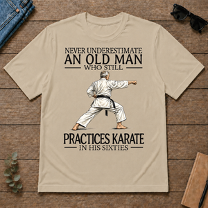 An Old Man Who Still Pratices Karate In His Sixties - sand - TS2D-Sand