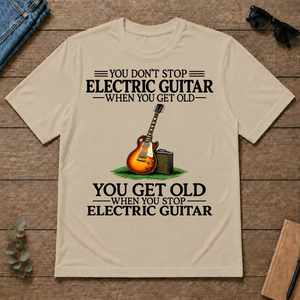 Don't Stop Playing Electric Guitar Vintage Art - sand - TS2D-Sand