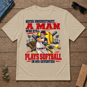 A Man Still Plays Softball In His 70s - sand - TS2D-Sand
