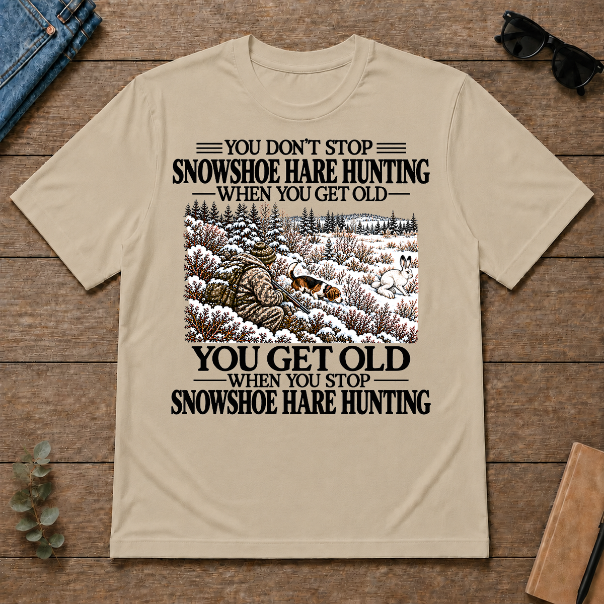 Don't Stop Snowshoe Hare Hunting Snow - sand - TS2D-Sand