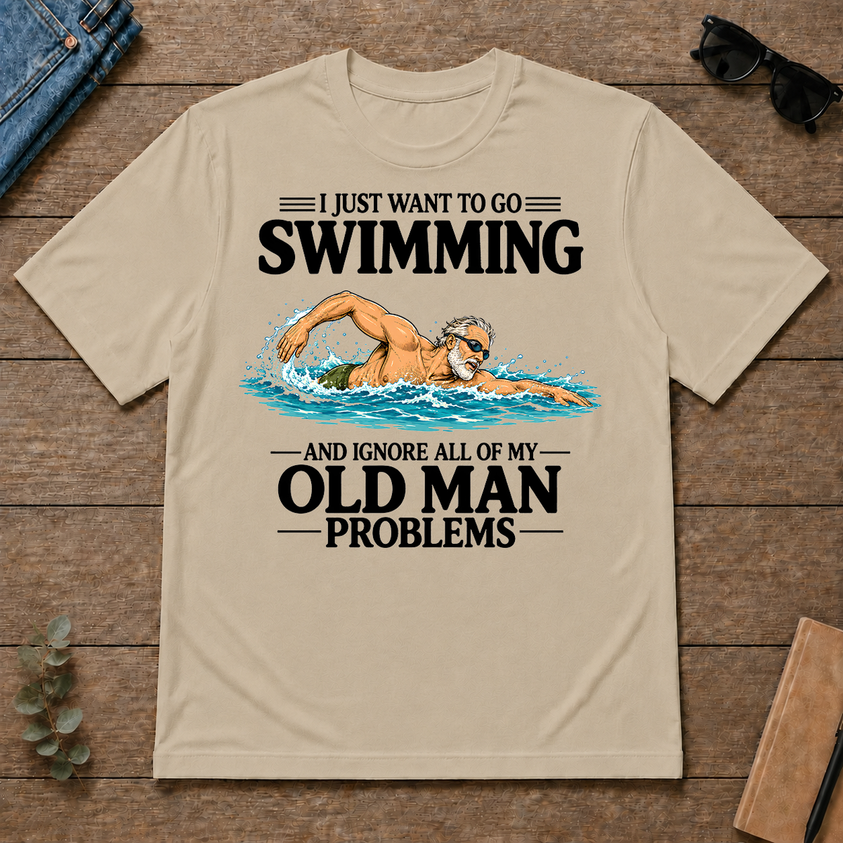 I Just Want To Go Swimming Vintage - sand - TS2D-Sand