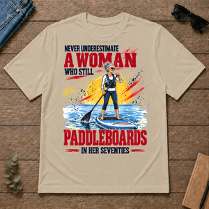 A Woman Still Paddleboards In Her 70s - sand - TS2D-Sand