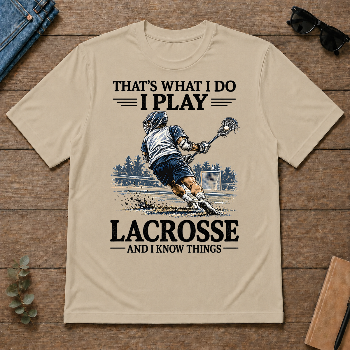 I Play Lacrosse And I Know Things - sand - TS2D-Sand